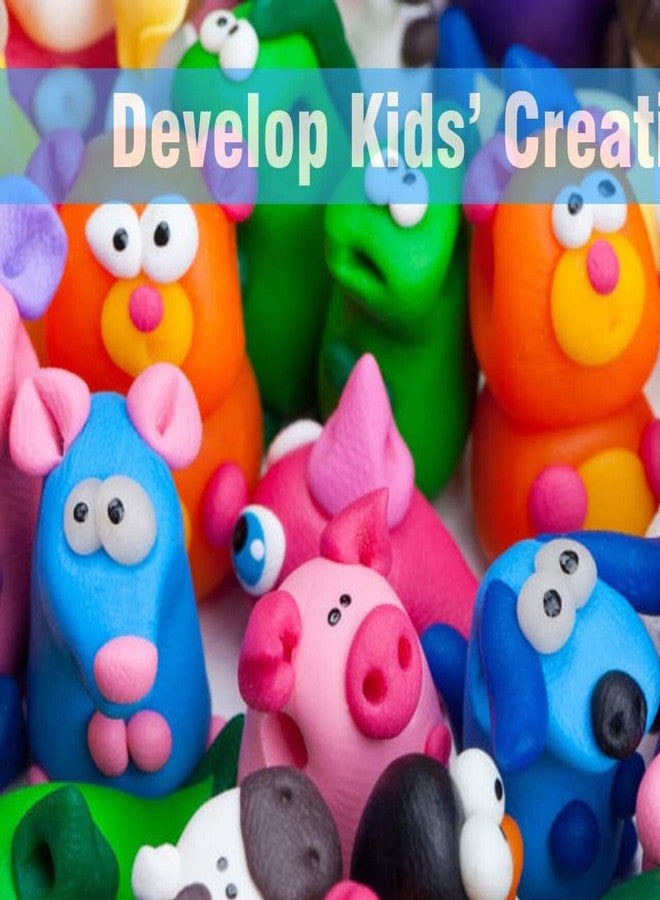 D-Fix صلصال دي-فيكس® ٢٤ قطعة بألوان مختلفة يجف في الهواء للأطفال مع ٦ أدوات نحت، مثالي للأعمال الفنية والحرفية، هدية رائعة للأولاد والبنات في أعياد الميلاد - متعدد الألوان - Image 4